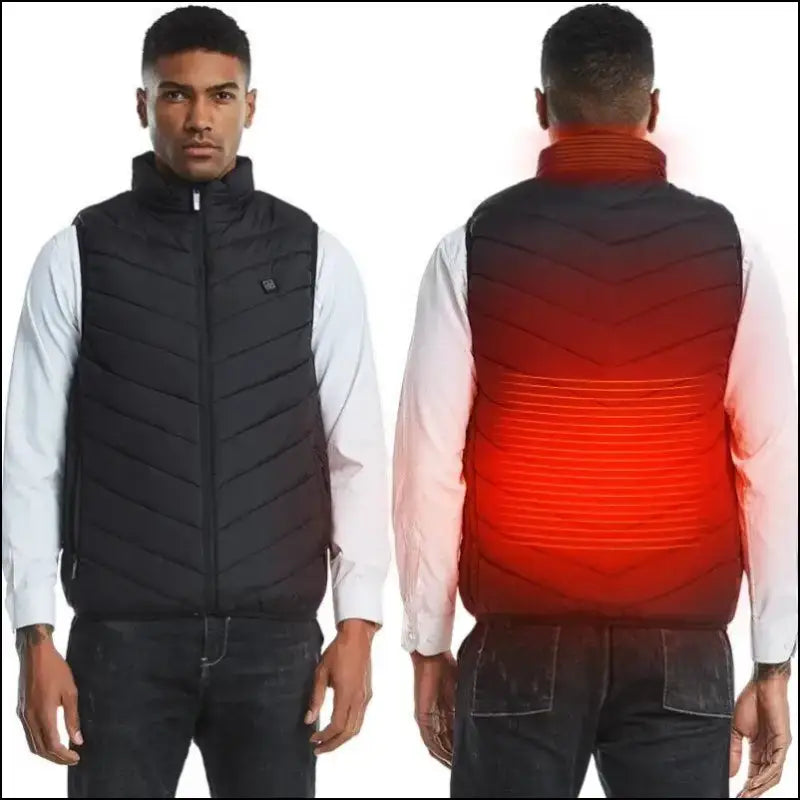 9 Areas Heated Vest for Men & Women - USB Heating Winter Jacket Self-Heating Thermal Down Warmte Cold Weather