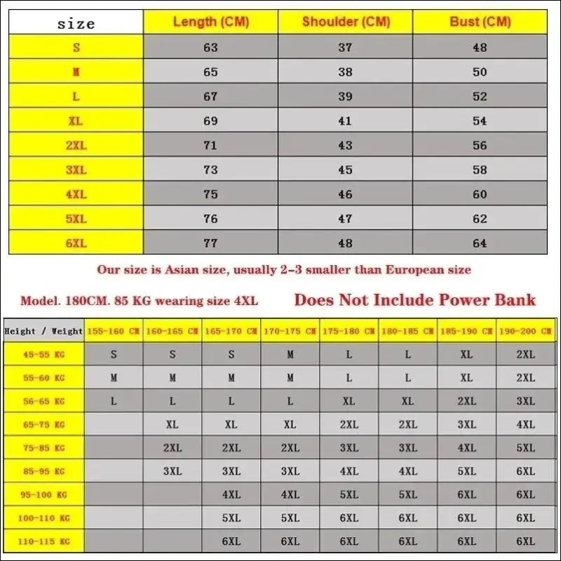 9 Areas Heated Vest for Men & Women - USB Heating Winter Jacket Self-Heating Thermal Down Warmte Cold Weather