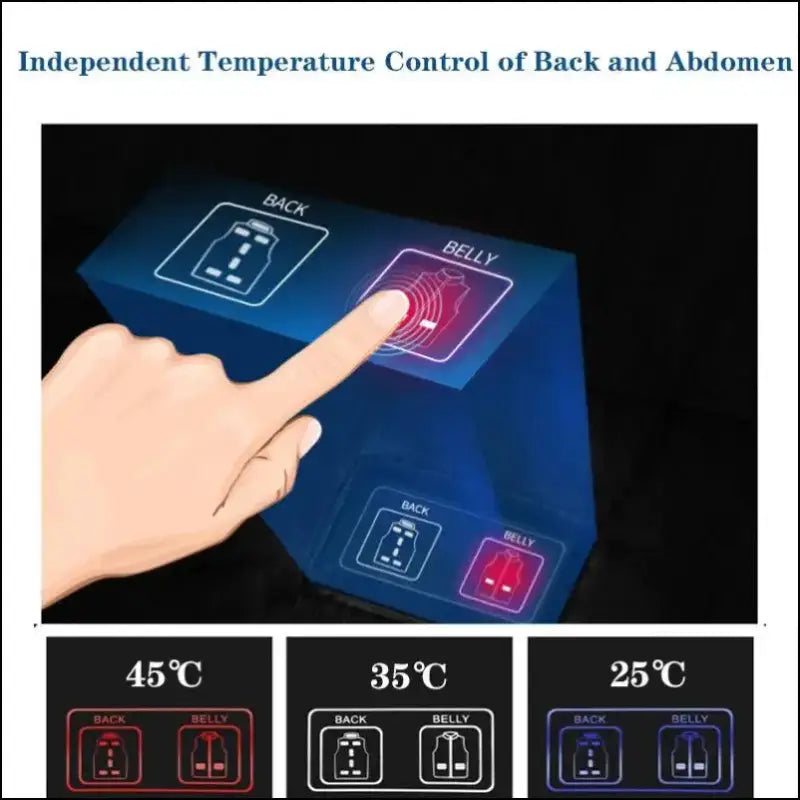 9 Areas Heated Vest for Men & Women - USB Heating Winter Jacket Self-Heating Thermal Down Warmte Cold Weather