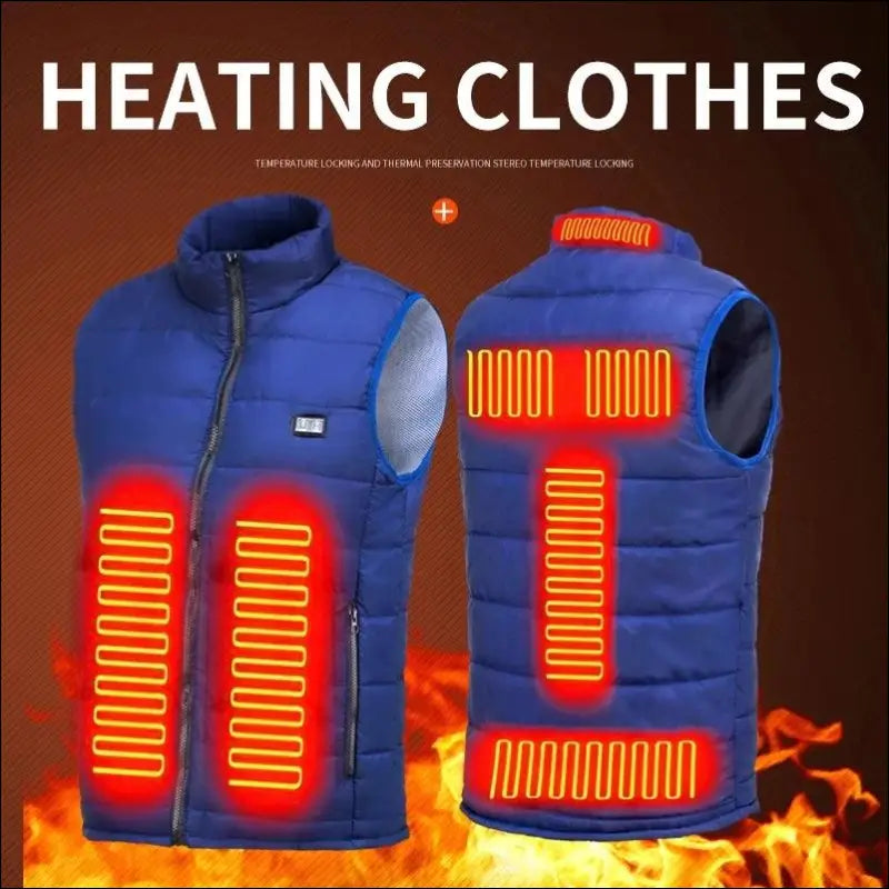 9 Heated Vest Zones Electric Jackets for Men & Women - Graphene Heat Coat USB Heating Sportswear Camping Outdoor