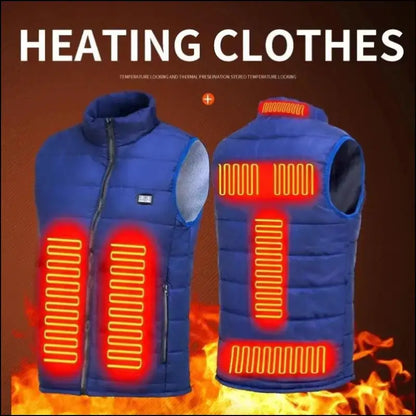 9 Heated Vest Zones Electric Jackets for Men & Women - Graphene Heat Coat USB Heating Sportswear Camping Outdoor