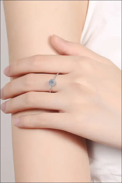 925 Sterling Silver Moissanite Ring