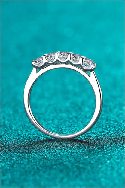 925 Sterling Silver Moissanite Ring
