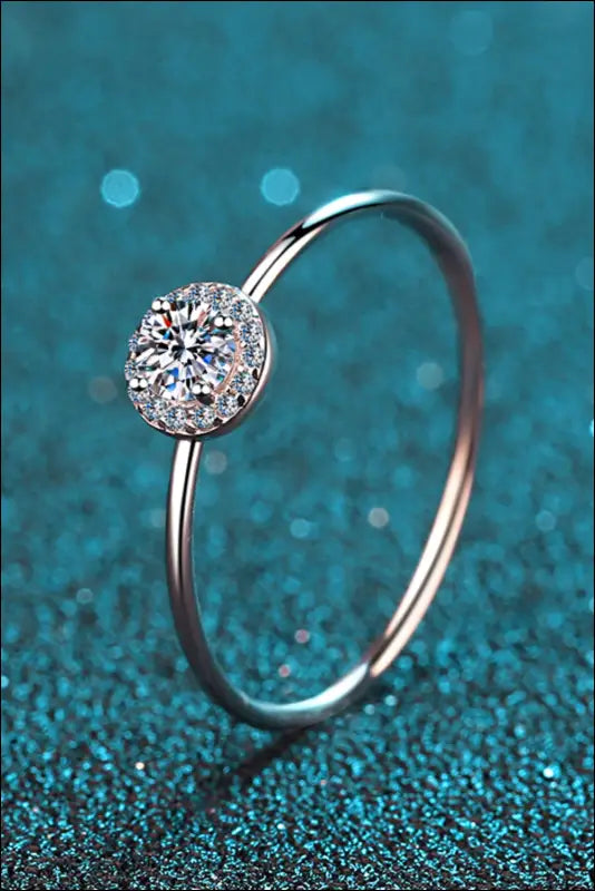 925 Sterling Silver Moissanite Ring