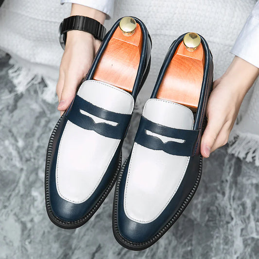 British-Korean Leather Slip-Ons