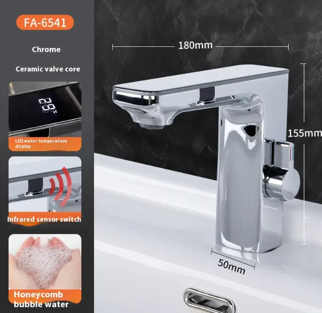 Infrared Sensor Digital Display Basin Faucet