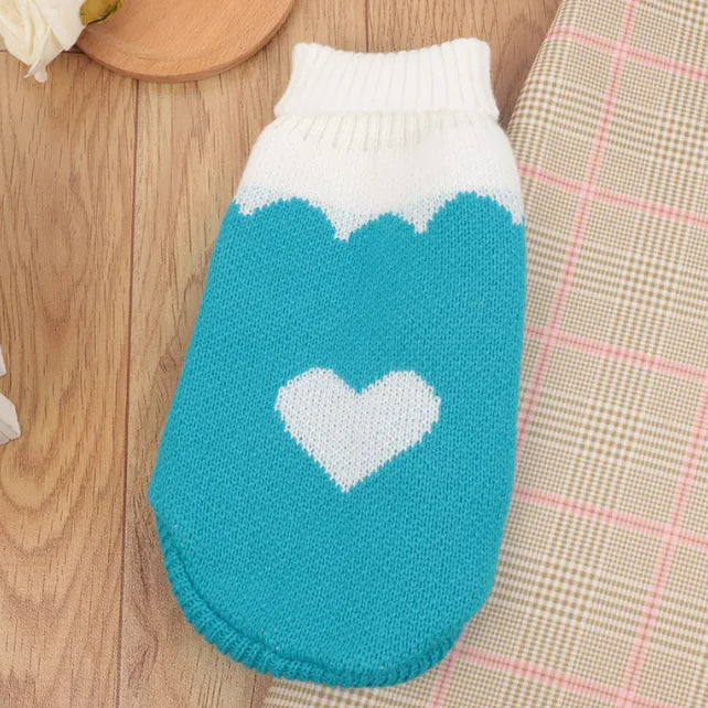 Multi Color Knitting Cat Sweater Lapel Casual