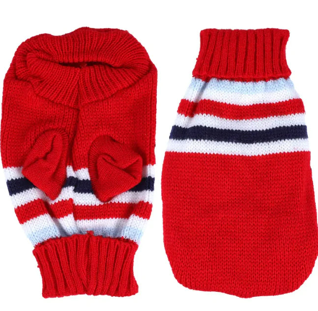 Multi Color Knitting Cat Sweater Lapel Casual