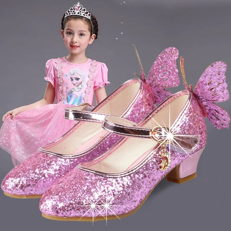 Girls' Butterfly Princess High Heel Shoes