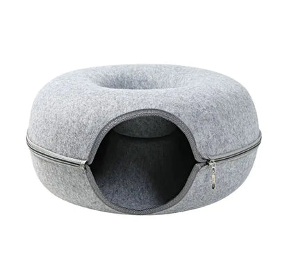 Round Woolen Cat Nest & Tunnel