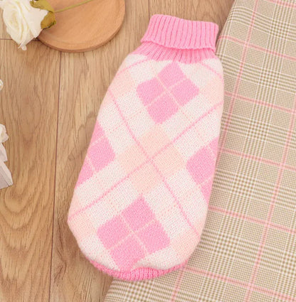 Multi Color Knitting Cat Sweater Lapel Casual