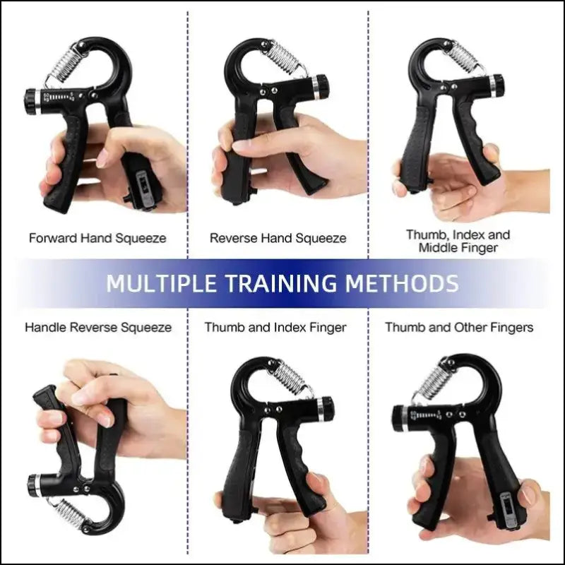 Adjustable Hand Grip Strengthener 5-60kg with Counter Trainer for Wrist Forearm and Exerciser Muscle Building Tool