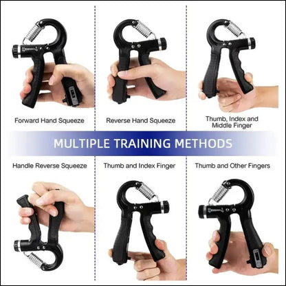 Adjustable Hand Grip Strengthener 5-60kg with Counter Trainer for Wrist Forearm and Exerciser Muscle Building Tool