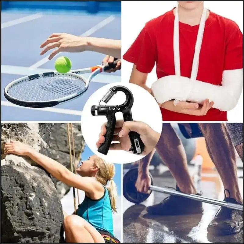 Adjustable Hand Grip Strengthener 5-60kg with Counter Trainer for Wrist Forearm and Exerciser Muscle Building Tool