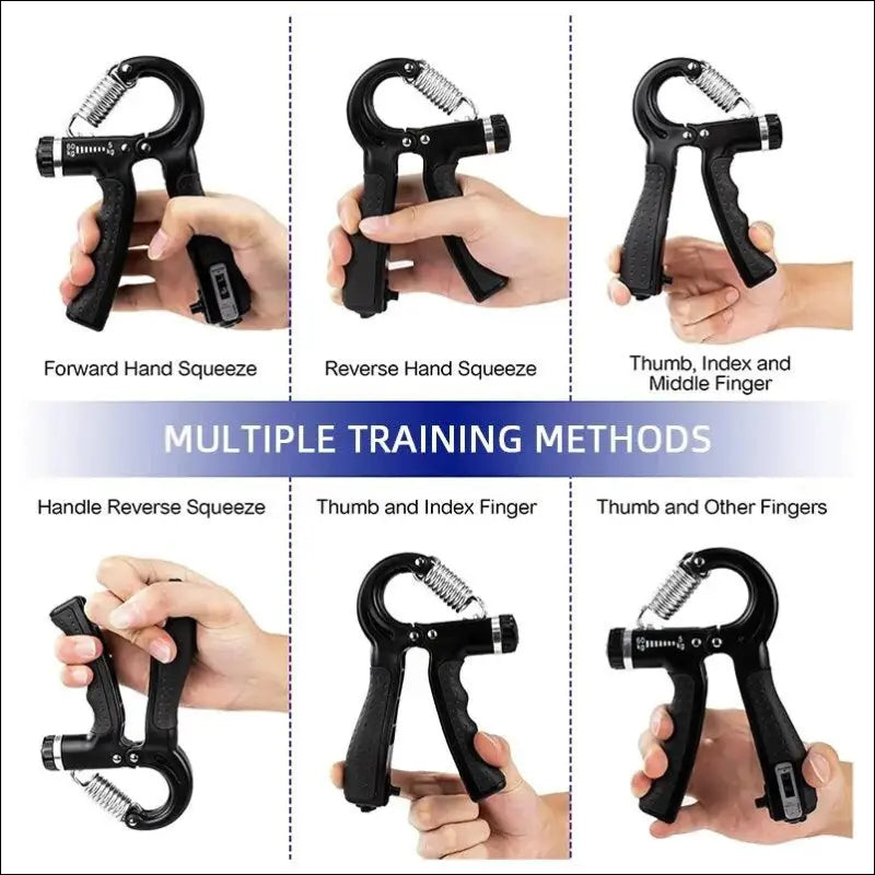 Adjustable Hand Grip Strengthener 5-60kg with Counter Trainer for Wrist Forearm and Exerciser Muscle Building Tool
