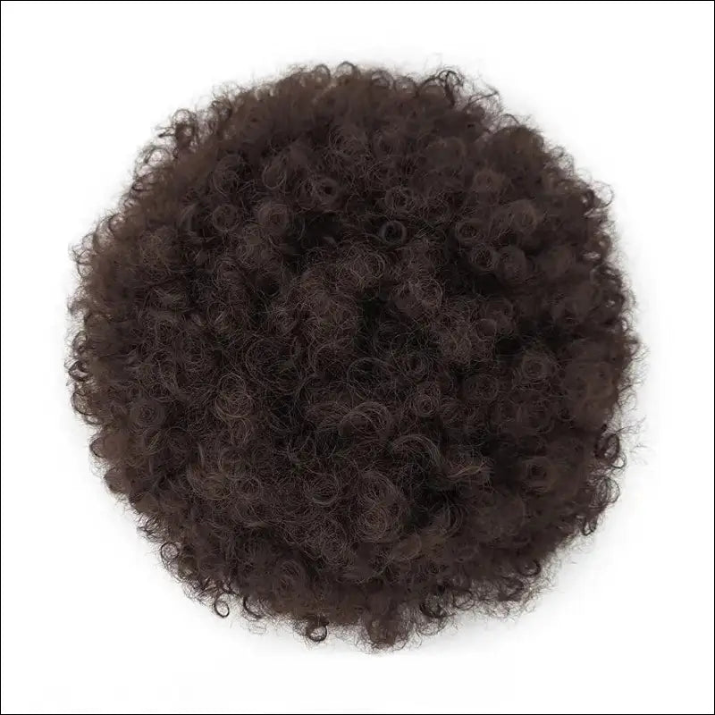 Afro Puff Drawstring Ponytail | Kinky Curly Bun Extensions for Black Women - Synthetic Large