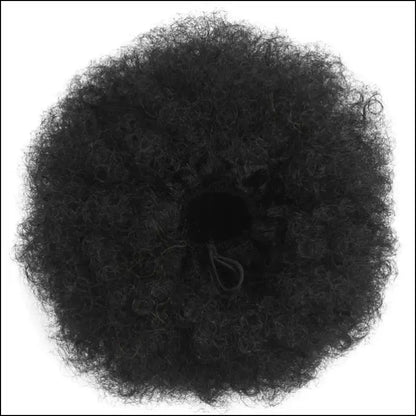 Afro Puff Drawstring Ponytail | Kinky Curly Bun Extensions for Black Women - Synthetic Large