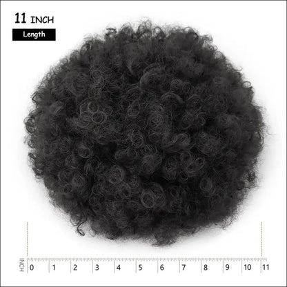Afro Puff Drawstring Ponytail | Kinky Curly Bun Extensions for Black Women - Synthetic Large