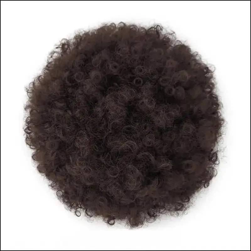 Afro Puff Drawstring Ponytail | Kinky Curly Bun Extensions for Black Women - Synthetic Large