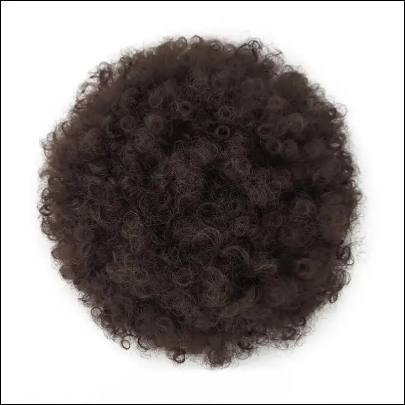 Afro Puff Drawstring Ponytail | Kinky Curly Bun Extensions for Black Women - Synthetic Large