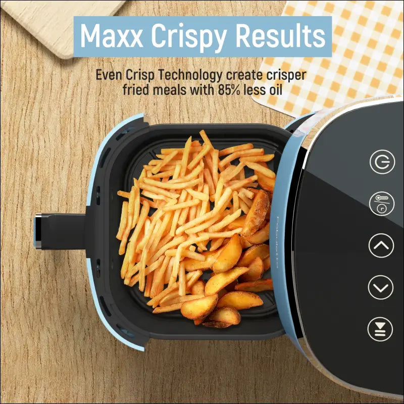 Fabuletta 4.2QT Air Fryer Oven - 9 Customizable Cooking Programs Nonstick Basket Tempered Glass Display