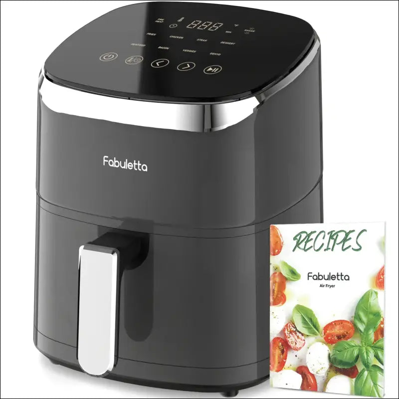Fabuletta 4.2QT Air Fryer Oven - 9 Customizable Cooking Programs Nonstick Basket Tempered Glass Display