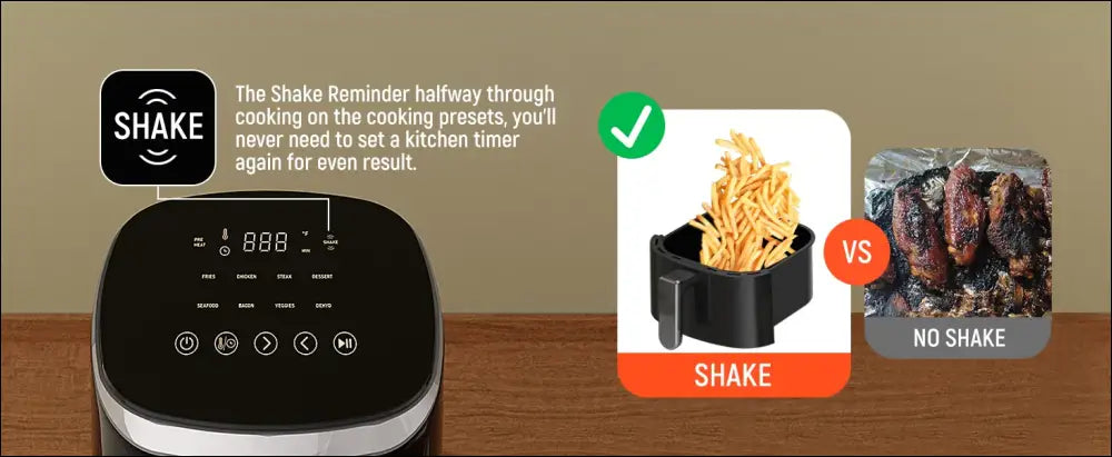 Fabuletta 4.2QT Air Fryer Oven - 9 Customizable Cooking Programs Nonstick Basket Tempered Glass Display