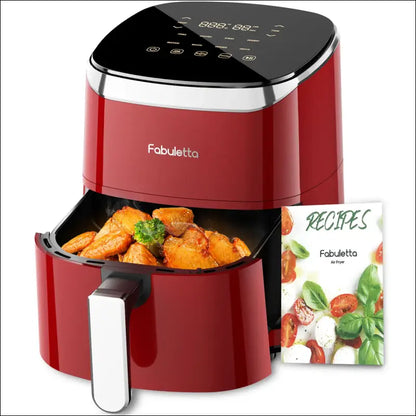 Fabuletta 4.2QT Air Fryer Oven - 9 Customizable Cooking Programs Nonstick Basket Tempered Glass Display