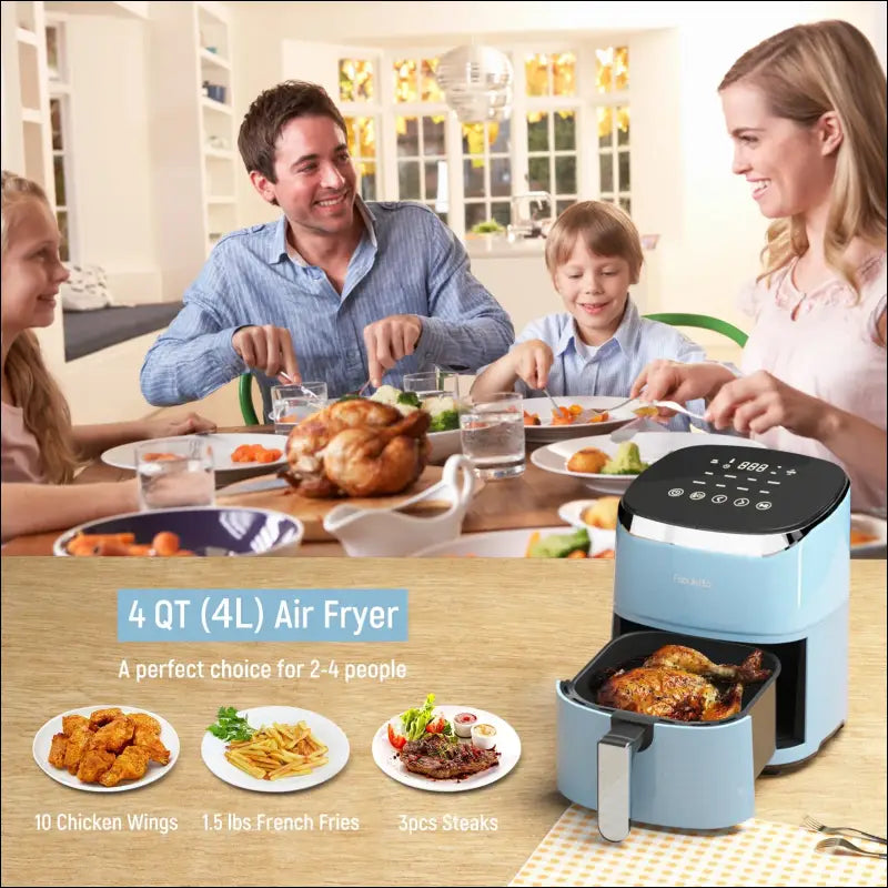 Fabuletta 4.2QT Air Fryer Oven - 9 Customizable Cooking Programs Nonstick Basket Tempered Glass Display