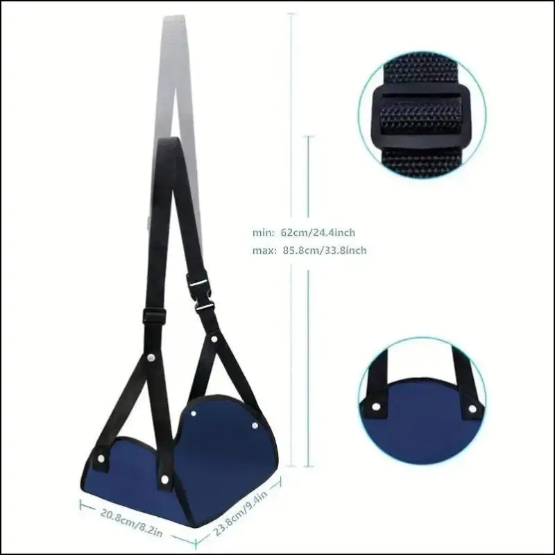 Airplane Footrest with Adjustable Strap – Portable Hammock Leg Rest for Comfortable Travel