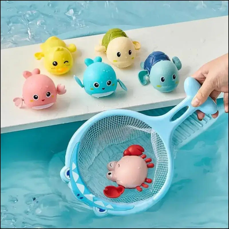 Baby Bath Toys Kids Swimming Clockwork Dolls Play Water Fun Bathing Cute Funny Children Bathroom Shower Bathtub Animals