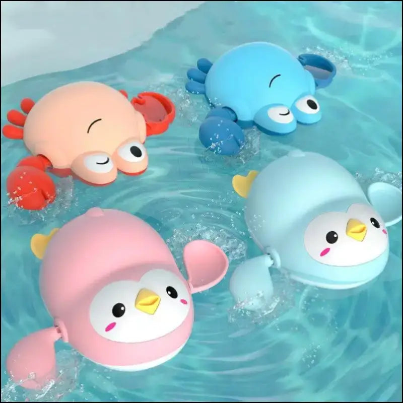 Baby Bath Toys Kids Swimming Clockwork Dolls Play Water Fun Bathing Cute Funny Children Bathroom Shower Bathtub Animals