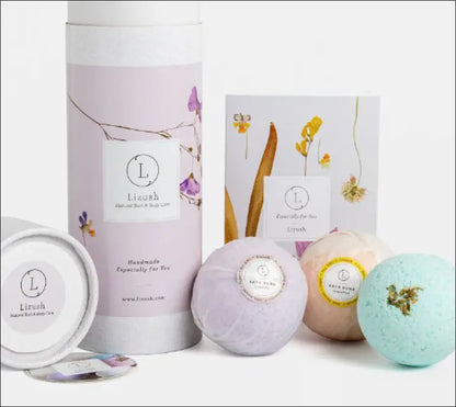 Bath Bombs Spa Gift Set Unique gift for Her Mother Care Package Shower in a Tube Relaxation BFF..