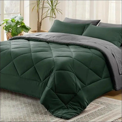 ’Bedsure Reversible Comforter Set - Complete Bed in a Bag with Sheets & Pillowcases for Queen King Full Twin’