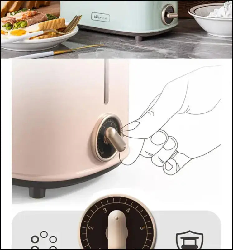 Bread Toaster for sandwiches Waffle maker electric kitchen Double Oven 220V mini hot air convection headed bread