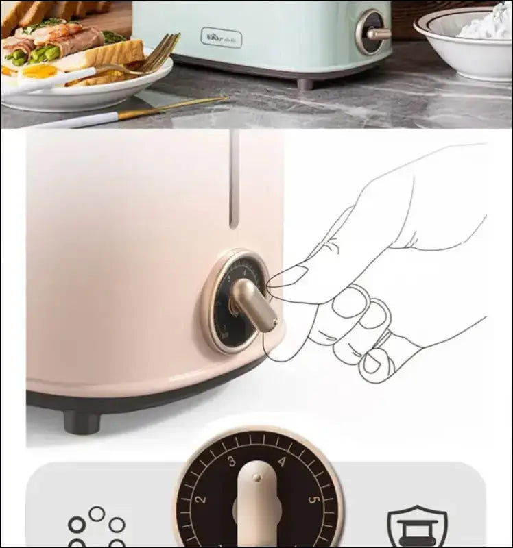 Bread Toaster for sandwiches Waffle maker electric kitchen Double Oven 220V mini hot air convection headed bread