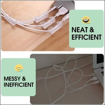 Cable Organizer Clips for Desktop & Wall Untoom Charging Holder Wire Data Line Winder PC Phones and USB Cables