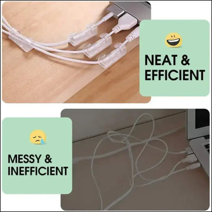 Cable Organizer Clips for Desktop & Wall Untoom Charging Holder Wire Data Line Winder PC Phones and USB Cables