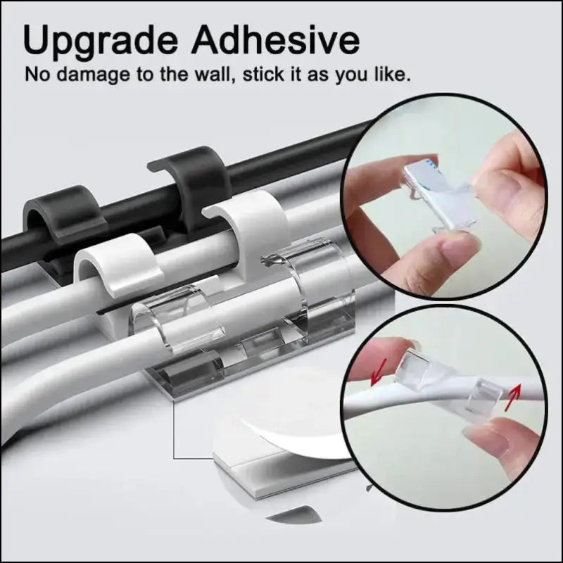 Cable Organizer Clips for Desktop & Wall Untoom Charging Holder Wire Data Line Winder PC Phones and USB Cables