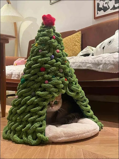 Christmas Tree Material Package Coarse Wool Woven Pet Nest - Base fabric + stars - Success