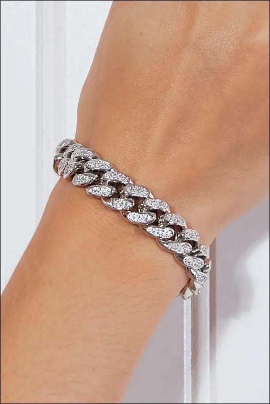 Curb Chain Bracelet - Silver / 7