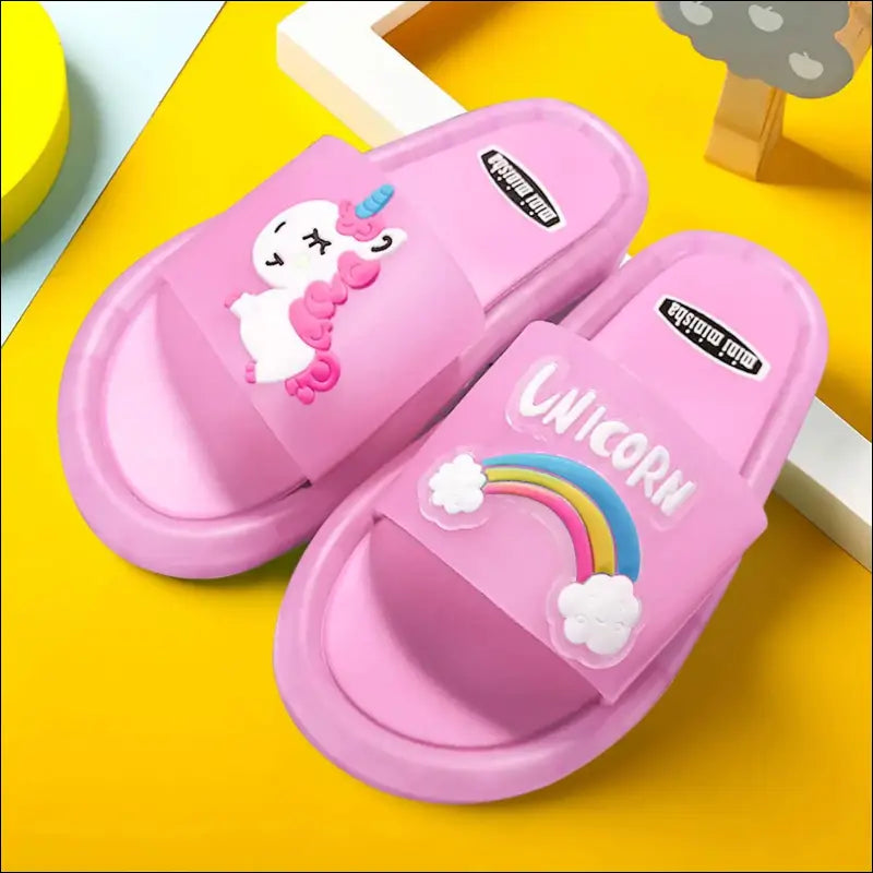 ’Cute Cartoon Animal Slippers for Kids | Lighted Fashion Boys & Girls | Comfortable Toddler Bathroom Sandals | Fun