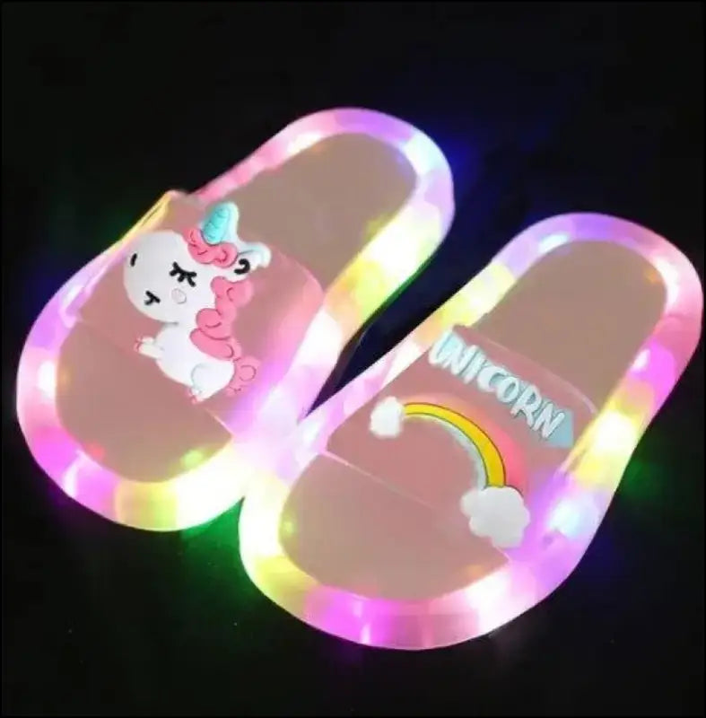 ’Cute Cartoon Animal Slippers for Kids | Lighted Fashion Boys & Girls | Comfortable Toddler Bathroom Sandals | Fun