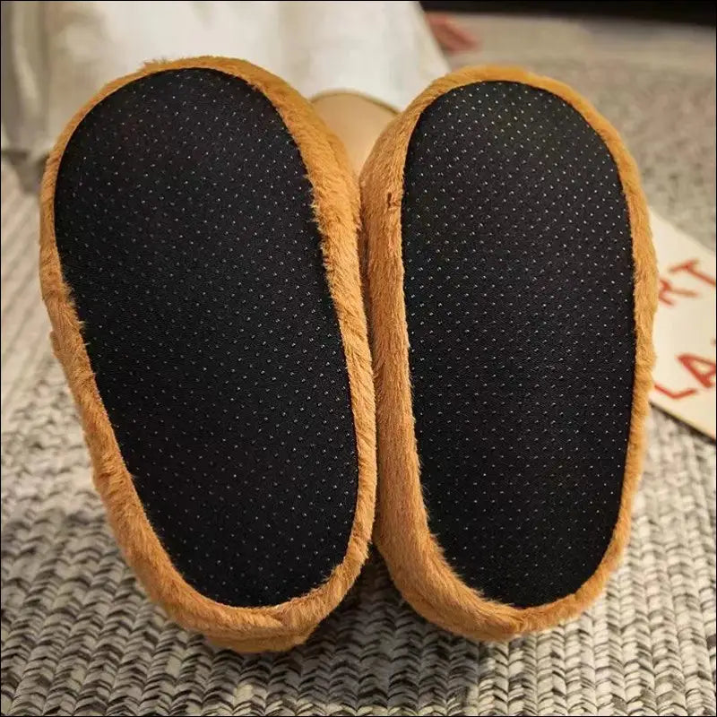 Cute Cartoon Capybara Cotton Slippers | Half Wrap Heel Home Soft Non-slip Warm Breathable Indoor Plush Shoes | Couple