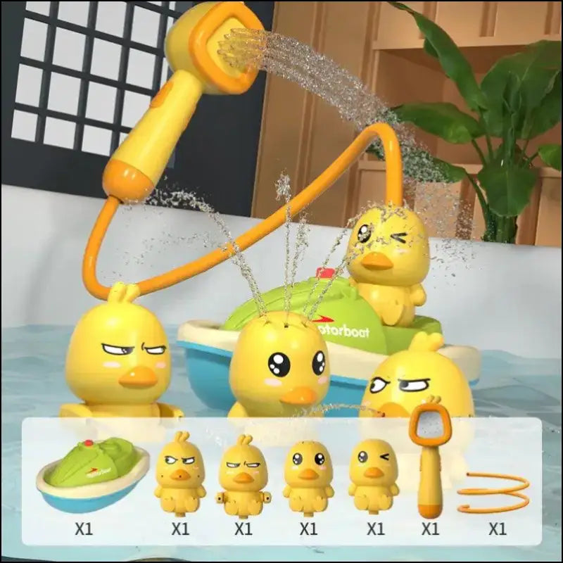 Cute Duck Electric Water Spray Bathroom Bathing Toys Baby Bath Kids And Shower Bathtubs Interactive Boy girl Gifts