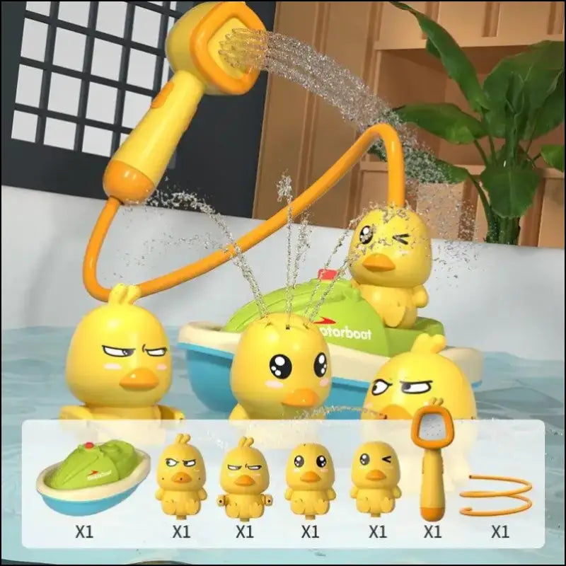 Cute Duck Electric Water Spray Bathroom Bathing Toys Baby Bath Kids And Shower Bathtubs Interactive Boy girl Gifts