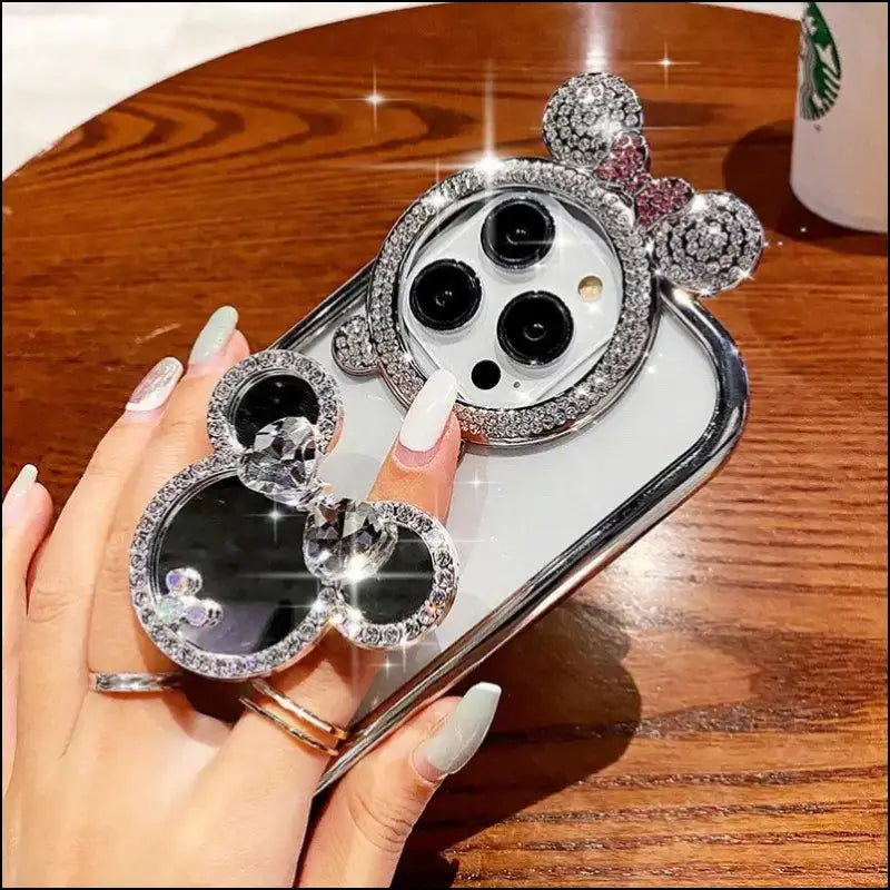 Cute Soft Cover Phone Case for iPhone 16 15 Pro Max with Cartoon Stand Holder 14 13 Camera Protection - Cases