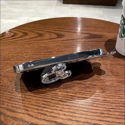 Cute Soft Cover Phone Case for iPhone 16 15 Pro Max with Cartoon Stand Holder 14 13 Camera Protection - Cases