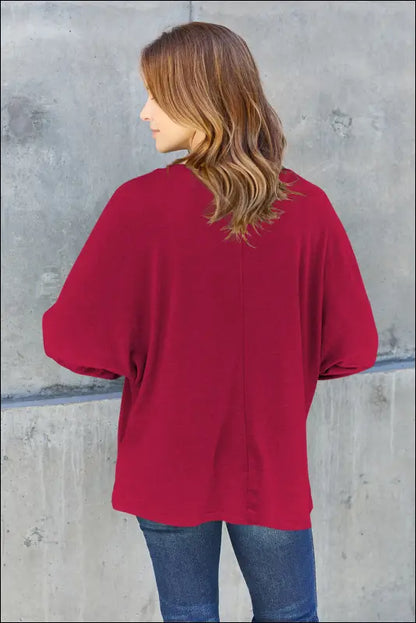 Double Take Full Size Round Neck Long Sleeve T-Shirt