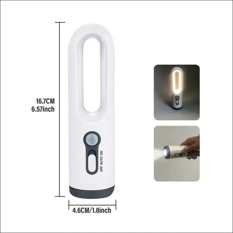 Dusk to Dawn Sensor Flashlight 2-in-1 LED Table Lamp - Portable Nightlight for Nursery Sleeping Light & Versatile